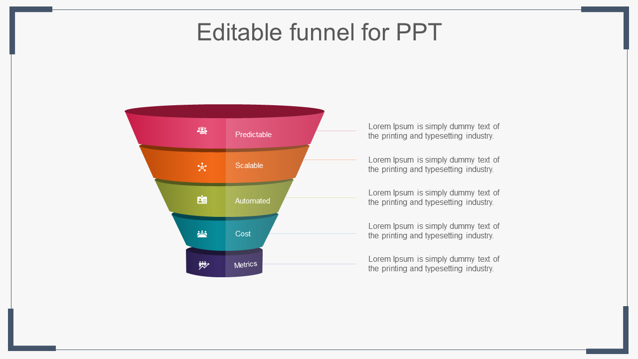 Free - Editable Funnel for PPT Template and Google Slides